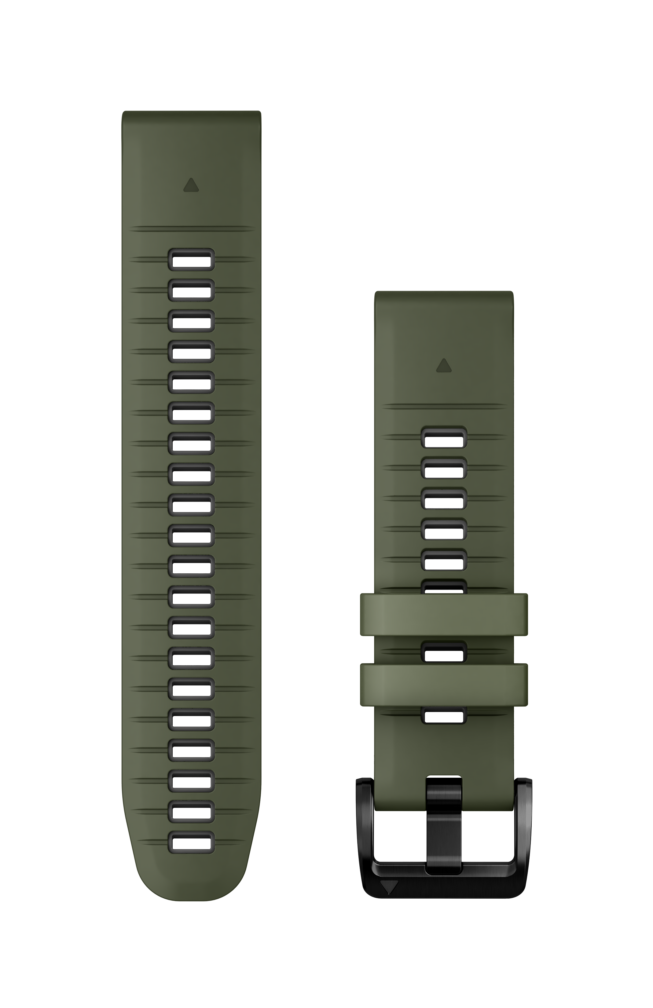 Correas de reloj QuickFit® 22  Silicona grafito/verde