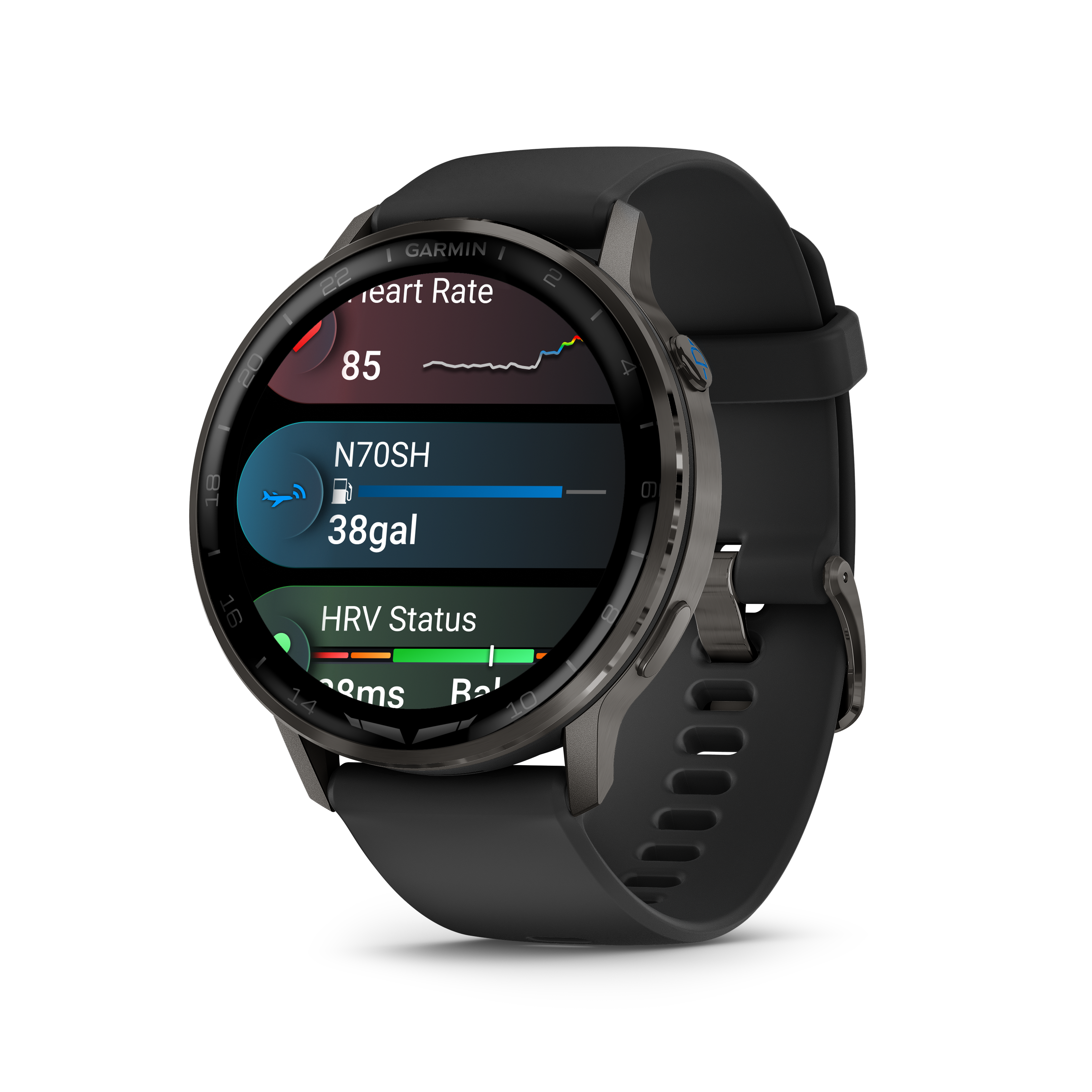 Garmin D2™ Air X15 color pizarra con correa de silicona negra