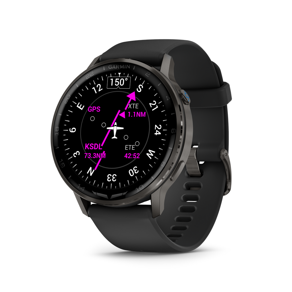Garmin D2™ Air X15 color pizarra con correa de silicona negra