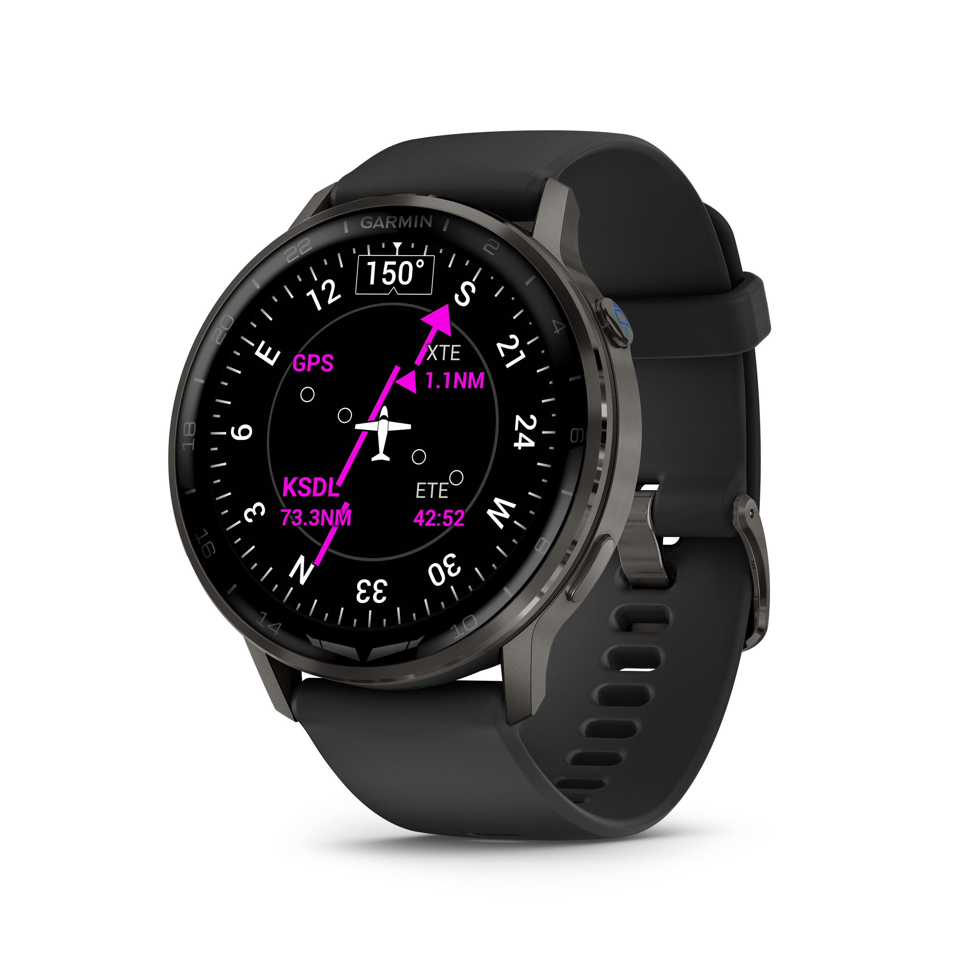 Garmin D2™ Air X15 color pizarra con correa de silicona negra