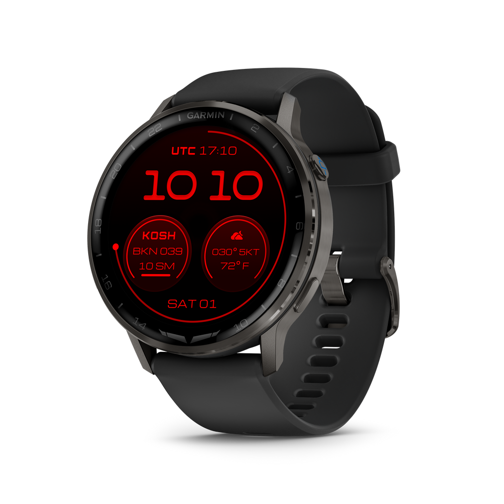 Garmin D2™ Air X15 color pizarra con correa de silicona negra