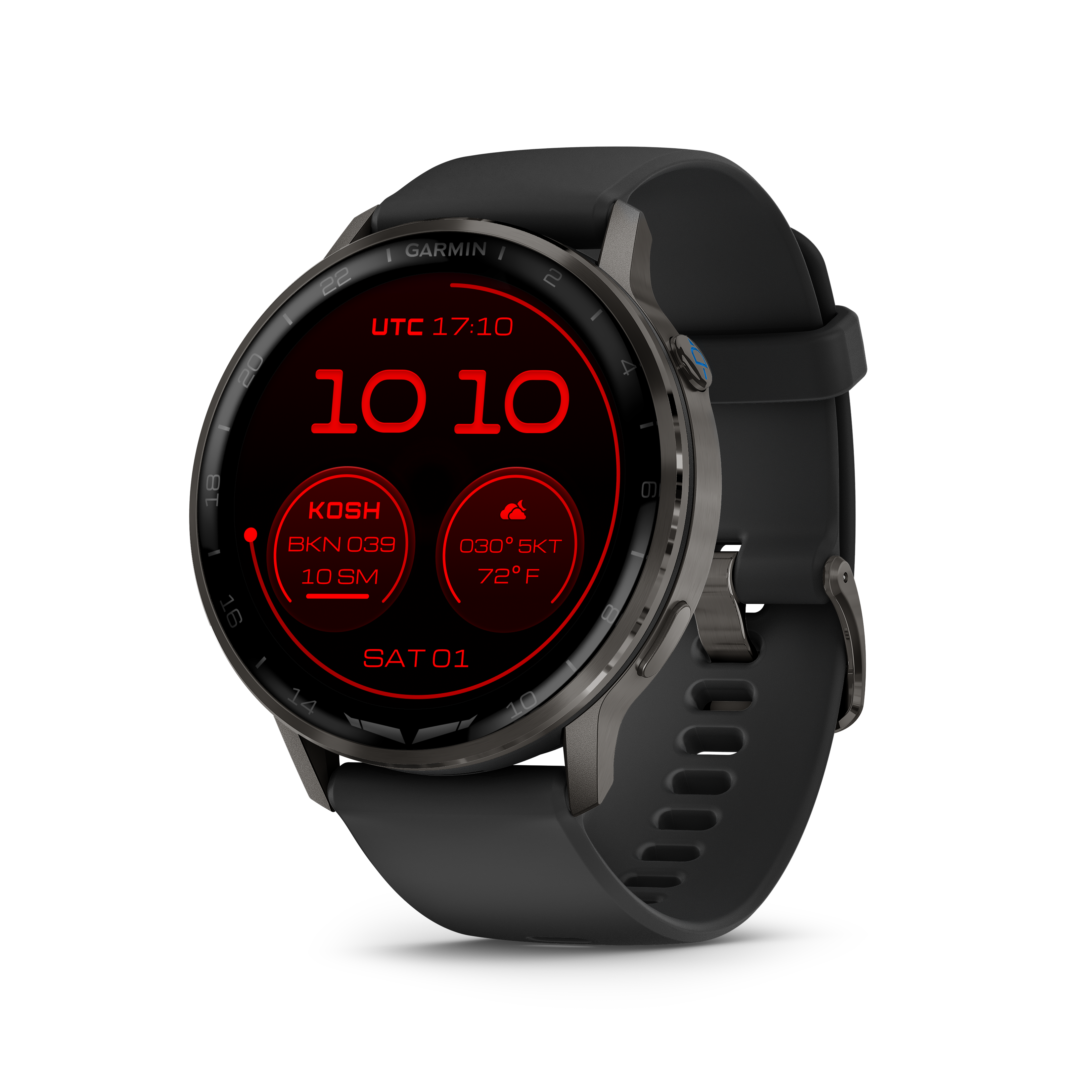 Garmin D2™ Air X15 color pizarra con correa de silicona negra