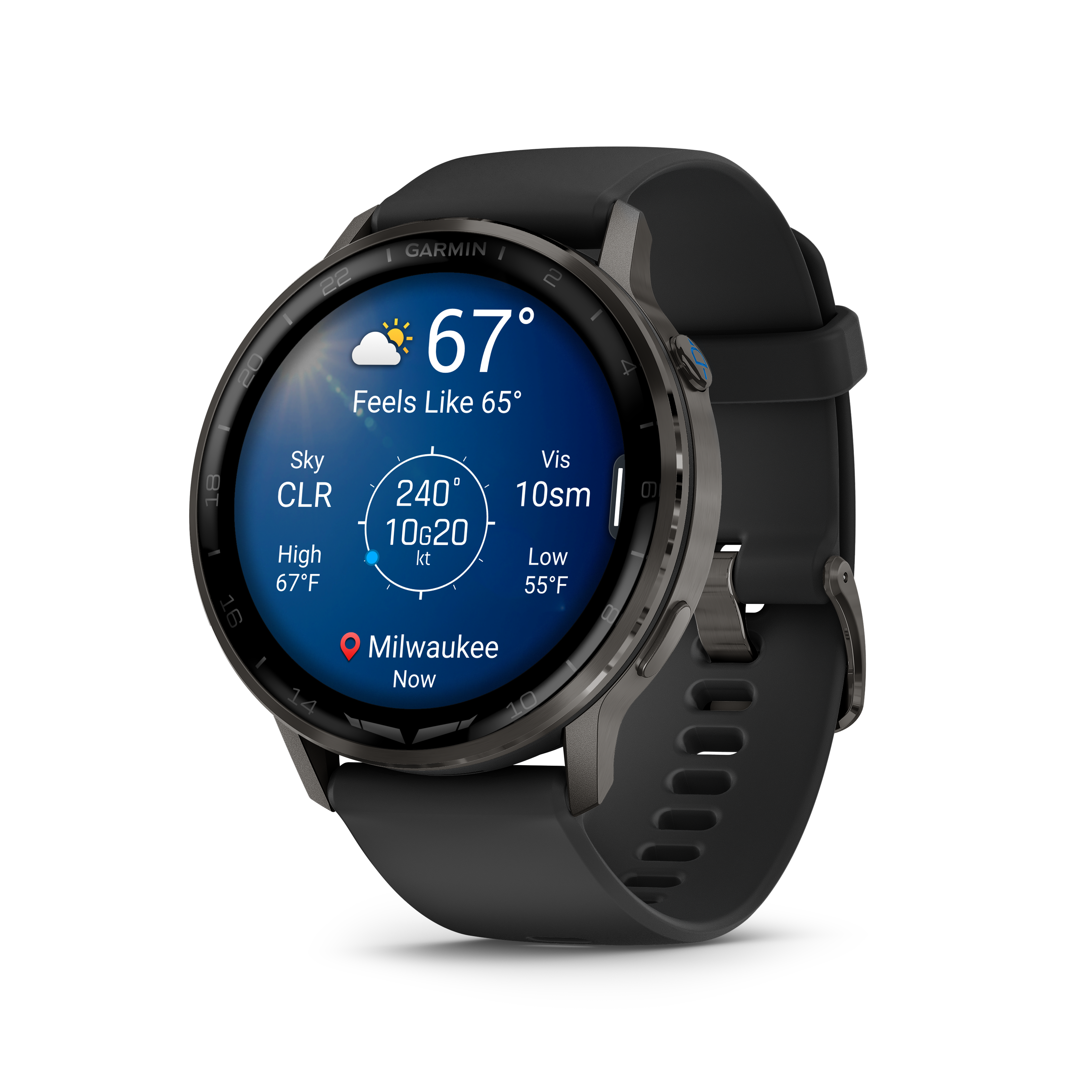 Garmin D2™ Air X15 color pizarra con correa de silicona negra