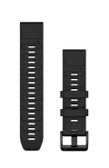 Correas de reloj QuickFit® 22 Correa de silicona negra