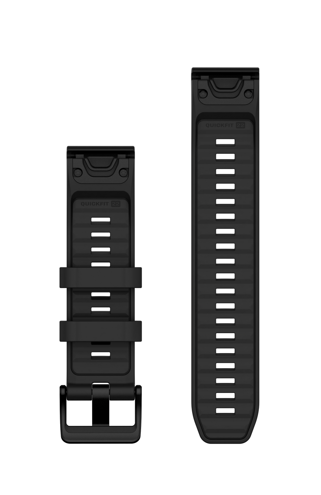 Correas de reloj QuickFit® 22 Correa de silicona negra