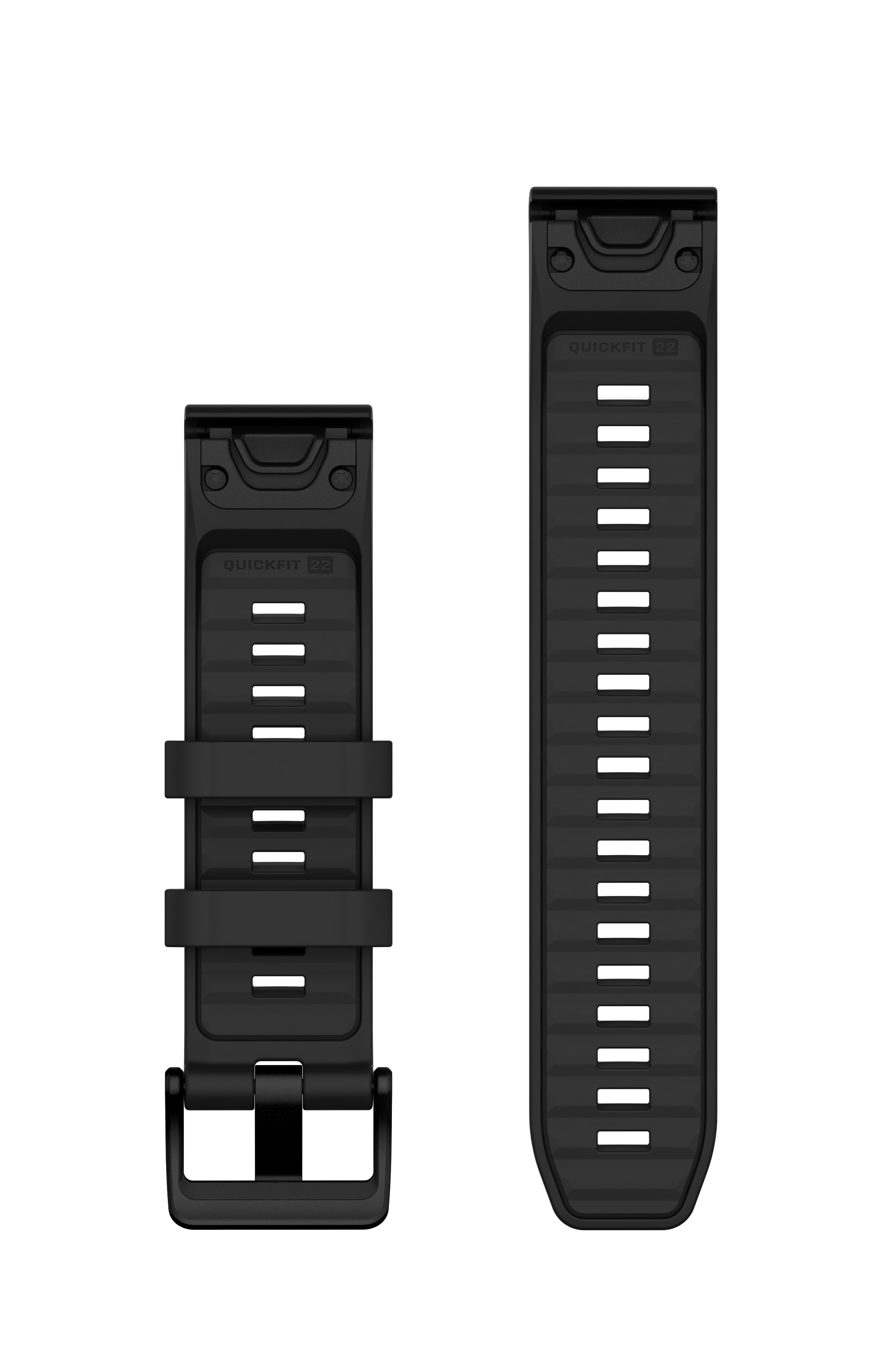 Correas de reloj QuickFit® 22 Correa de silicona negra
