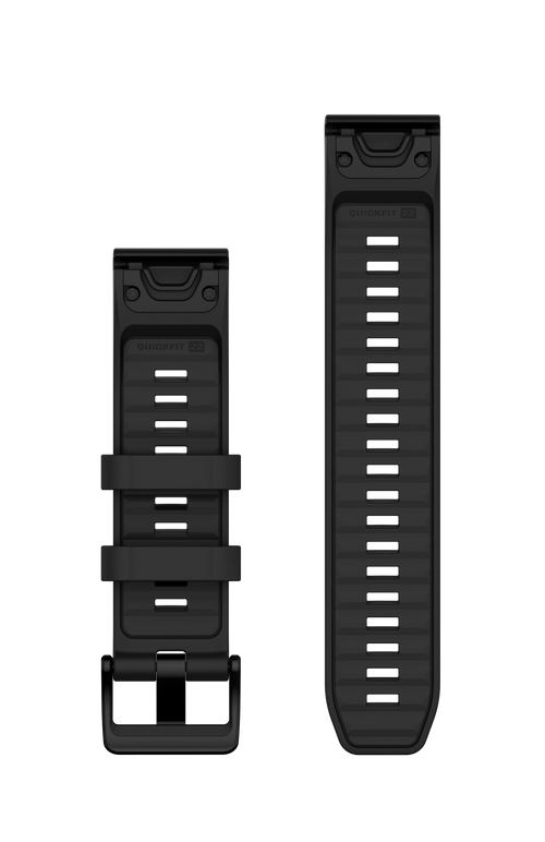 Correas de reloj QuickFit® 22 Correa de silicona negra