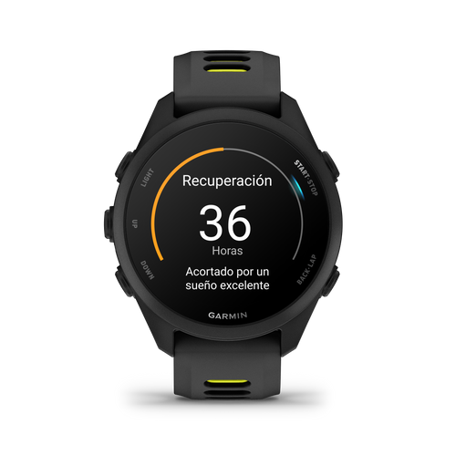 Forerunner® 170 Music Negro con correa en negro/amarillo intenso