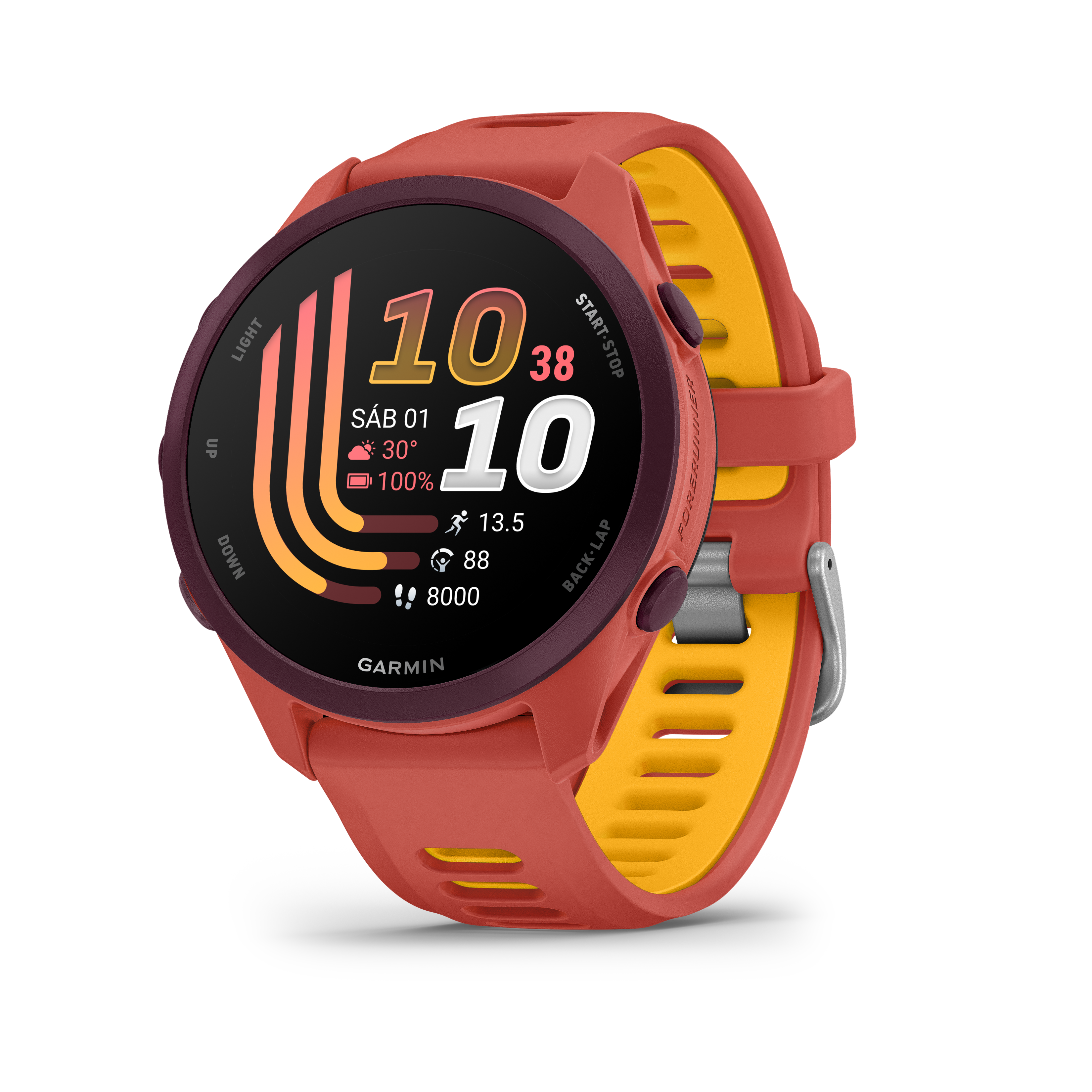 Forerunner® 170 Music Rojo rosa con correa en rojo rosa/mango