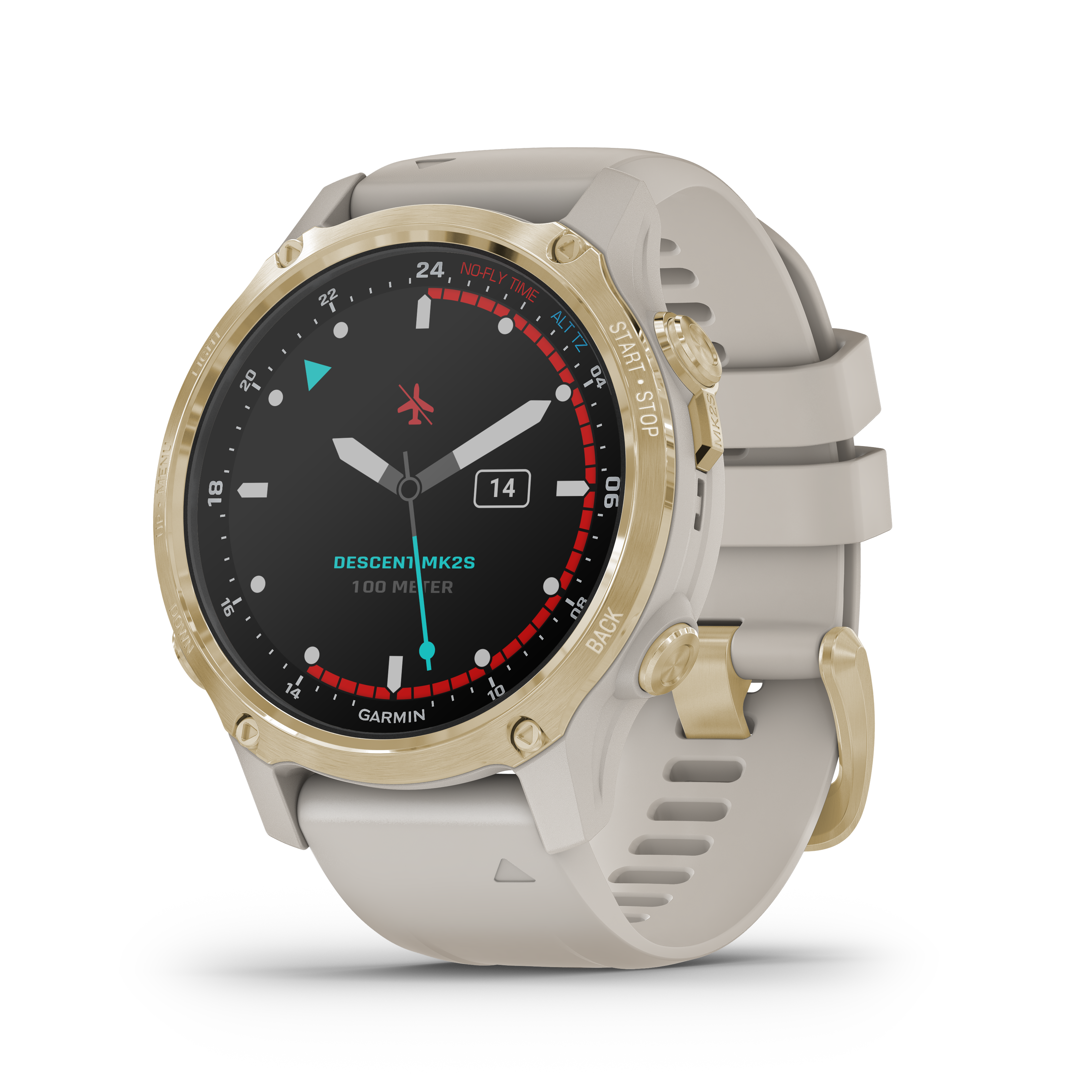 Garmin Descent Mk 2S light gold 43mm