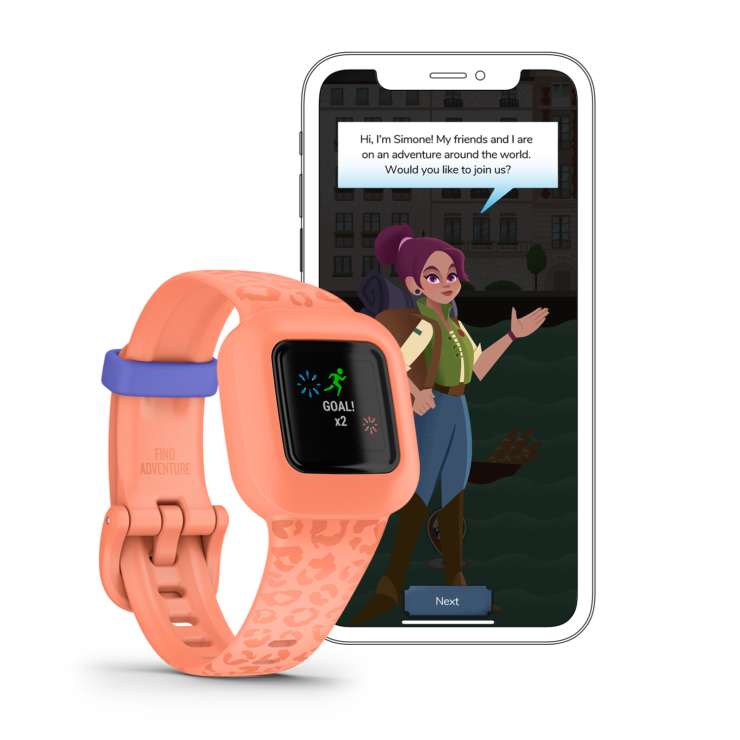 Garmin vívofit jr. 3 durazno