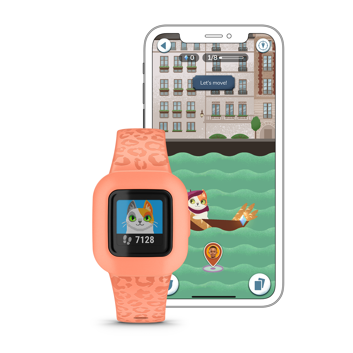 Garmin vívofit jr. 3 durazno