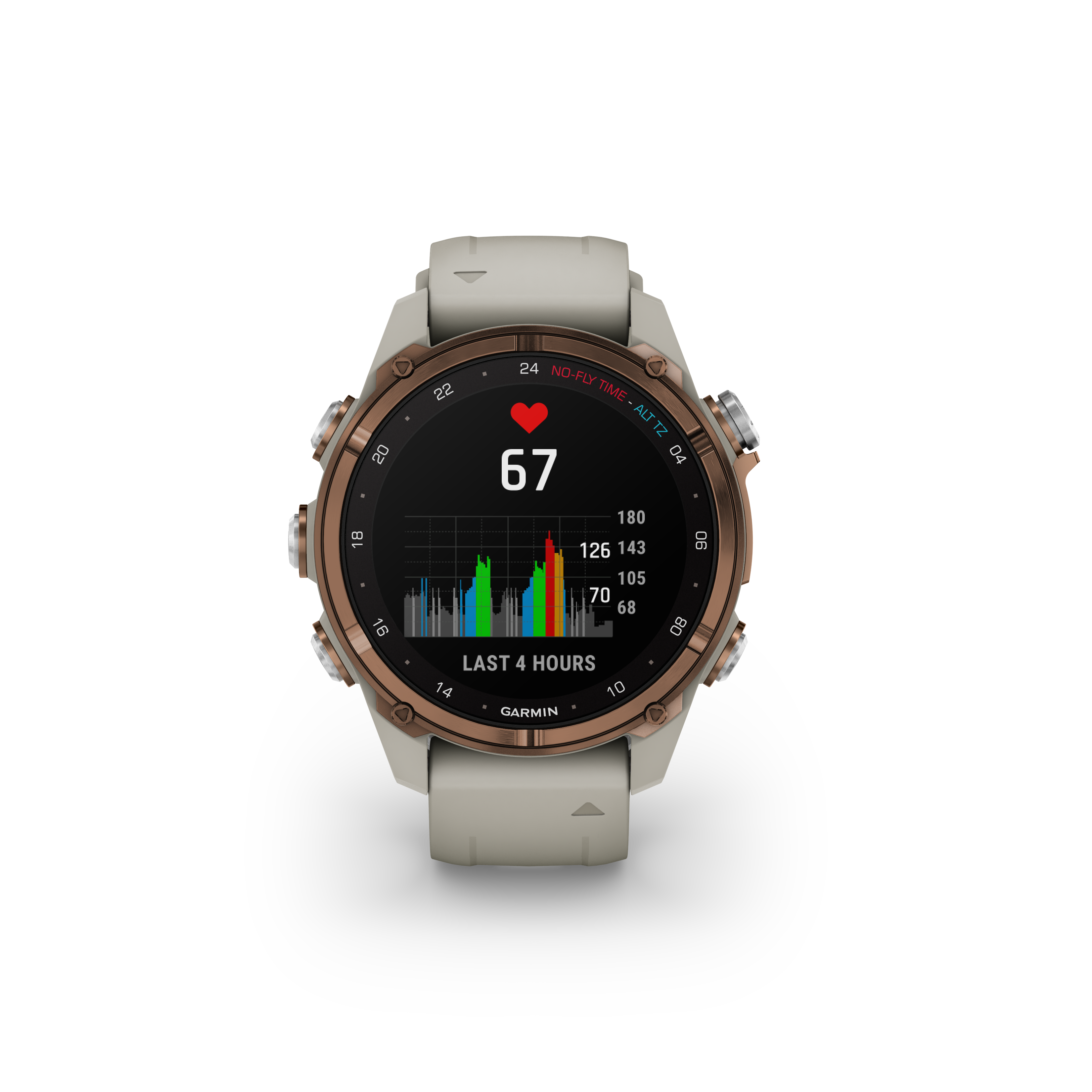 Garmin Descent Mk3i – 43 mm bronce con correa de silicona en gris francés