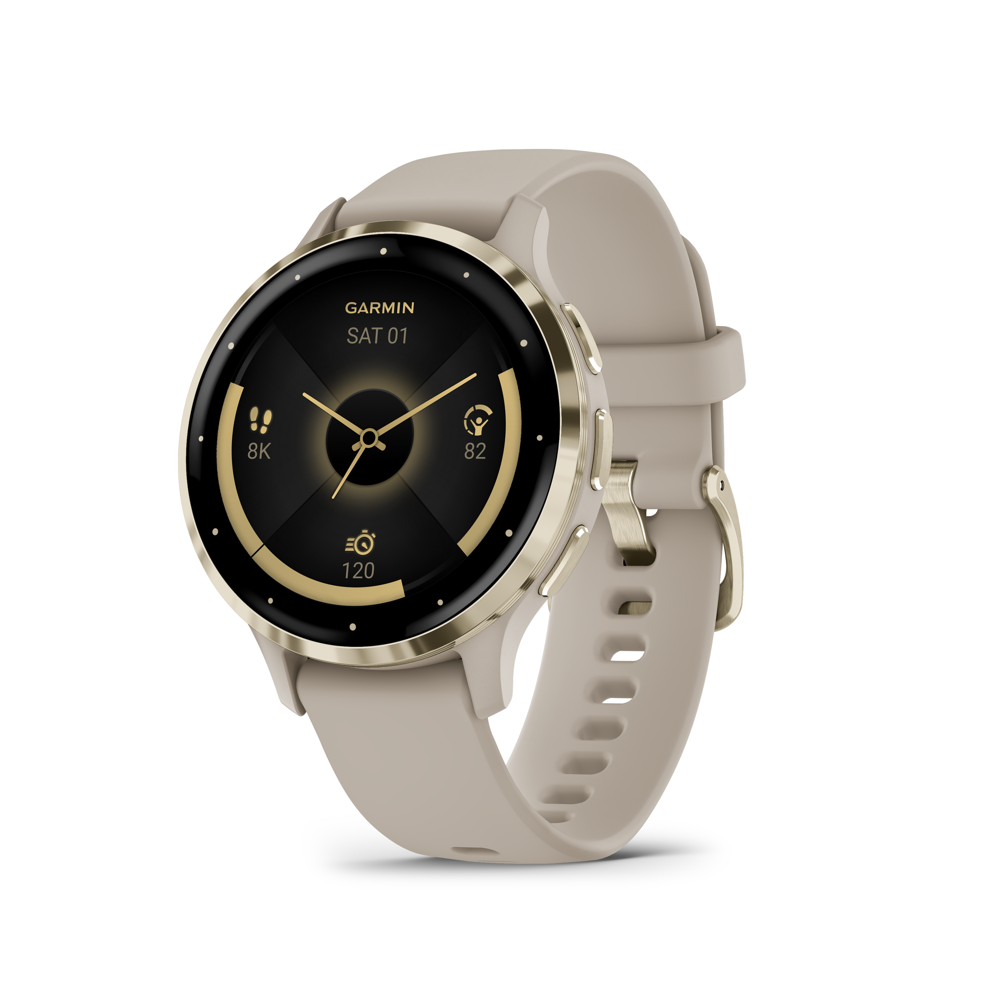 Garmin Venu 3S Gris Francés con Visel Dorado