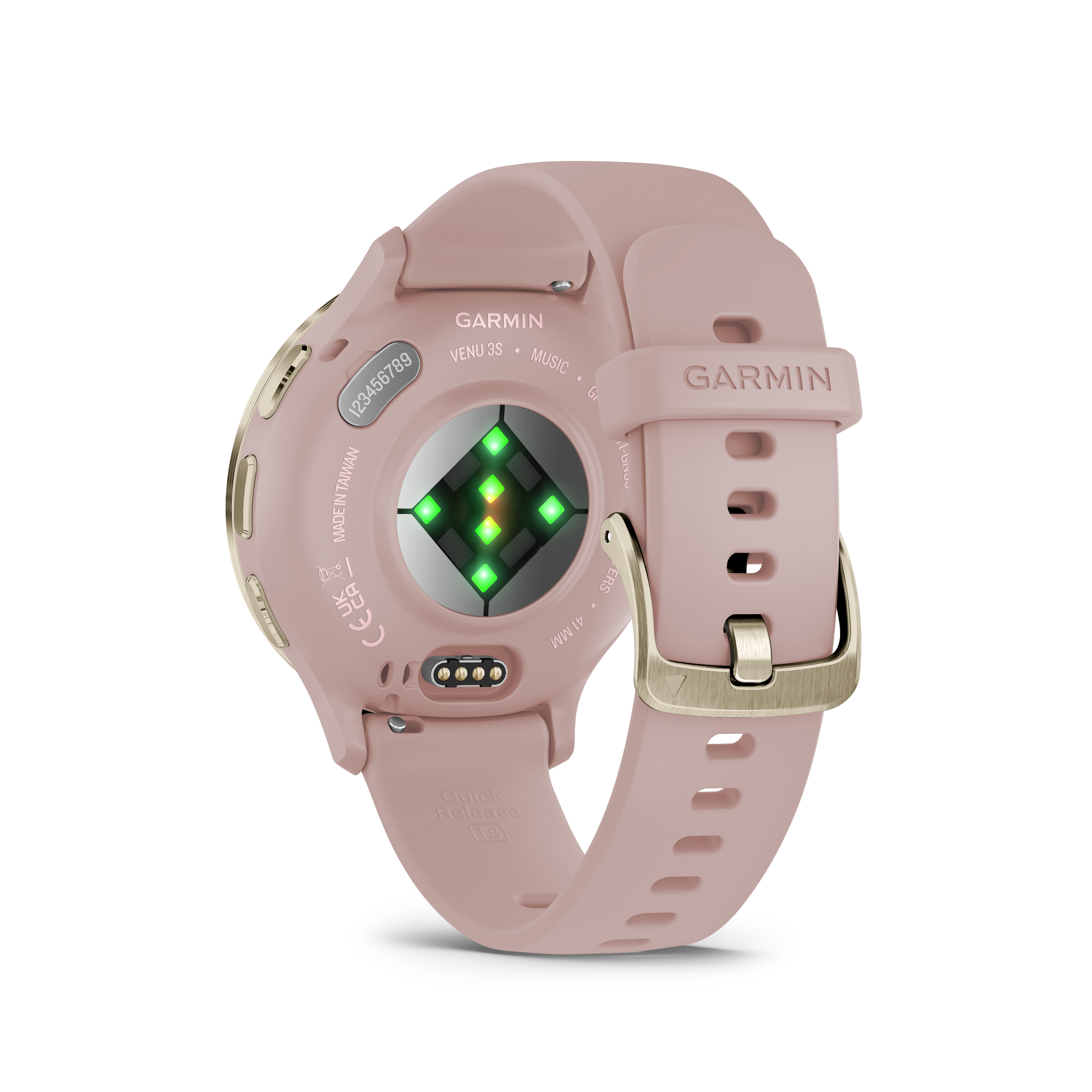 Garmin Venu 3S Rosa Polvo con Bisel color Dorado