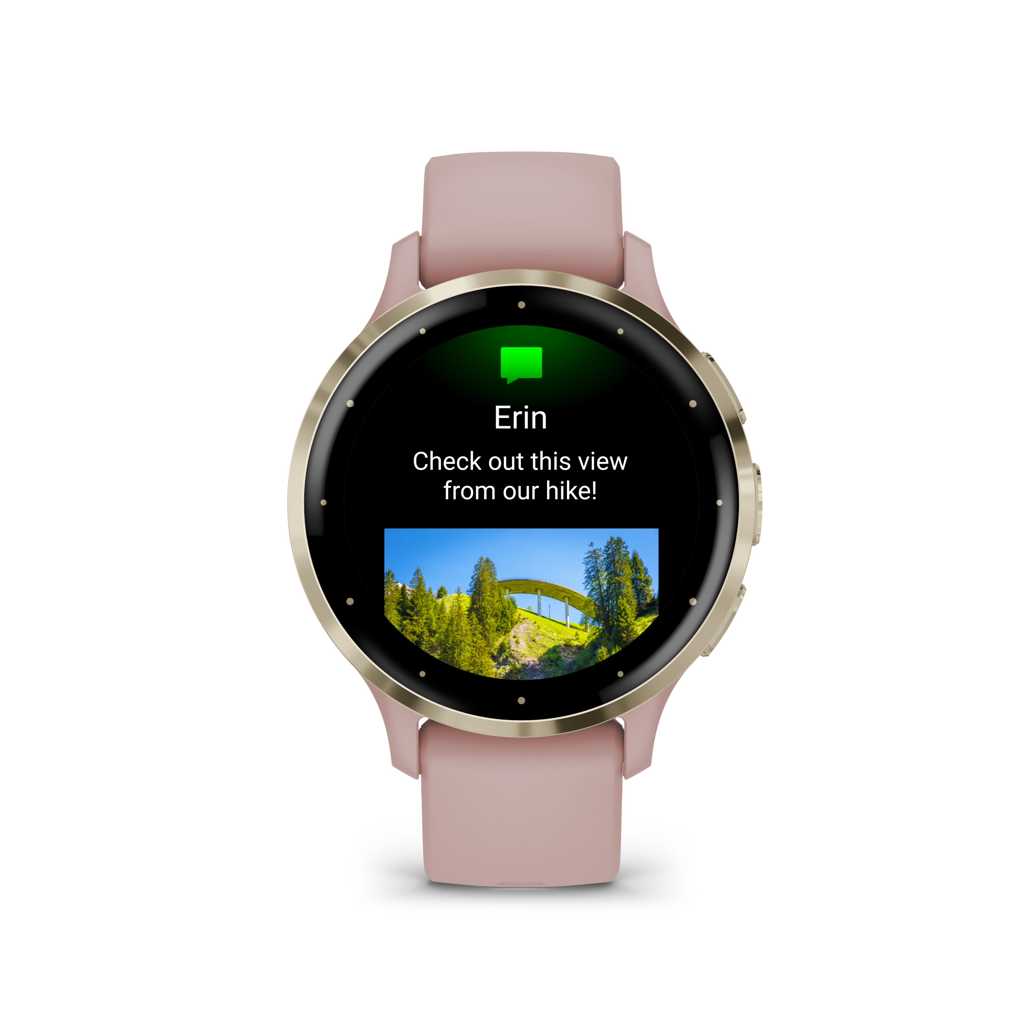 Garmin Venu 3S Rosa Polvo con Bisel color Dorado
