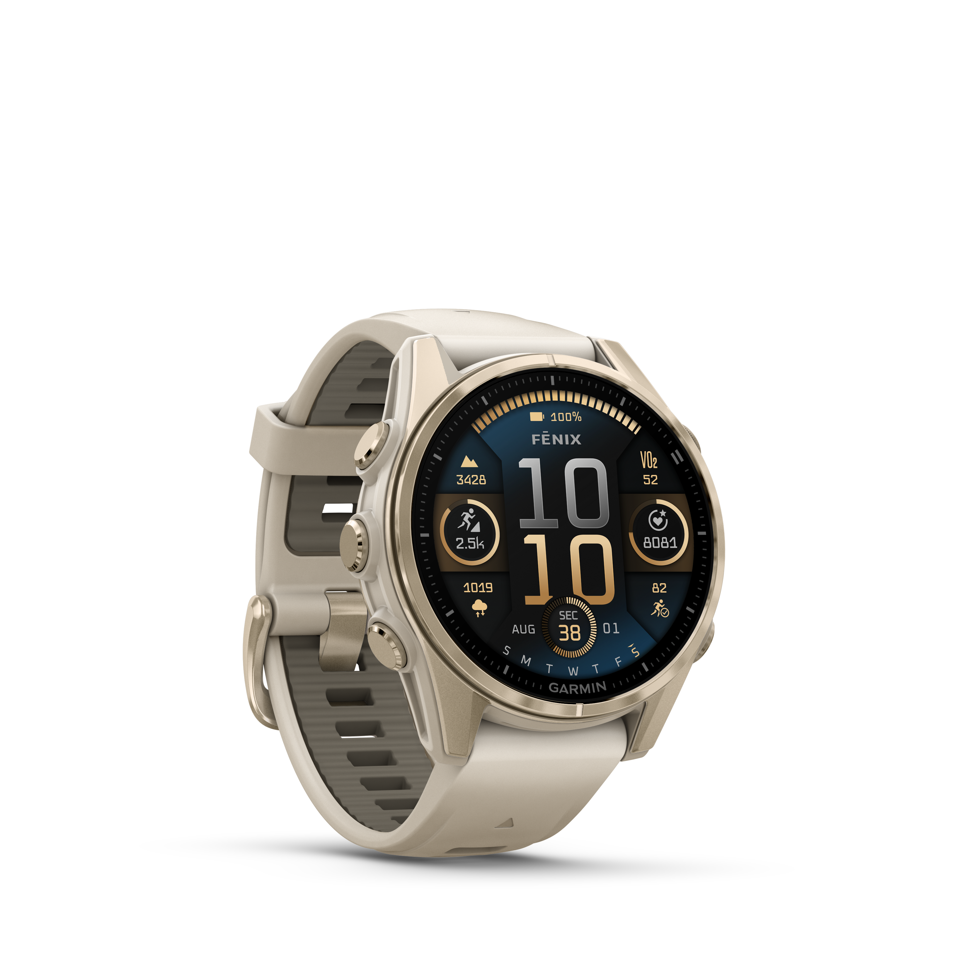 Garmin fēnix 8 – 43 mm, AMOLED Zafiro dorado