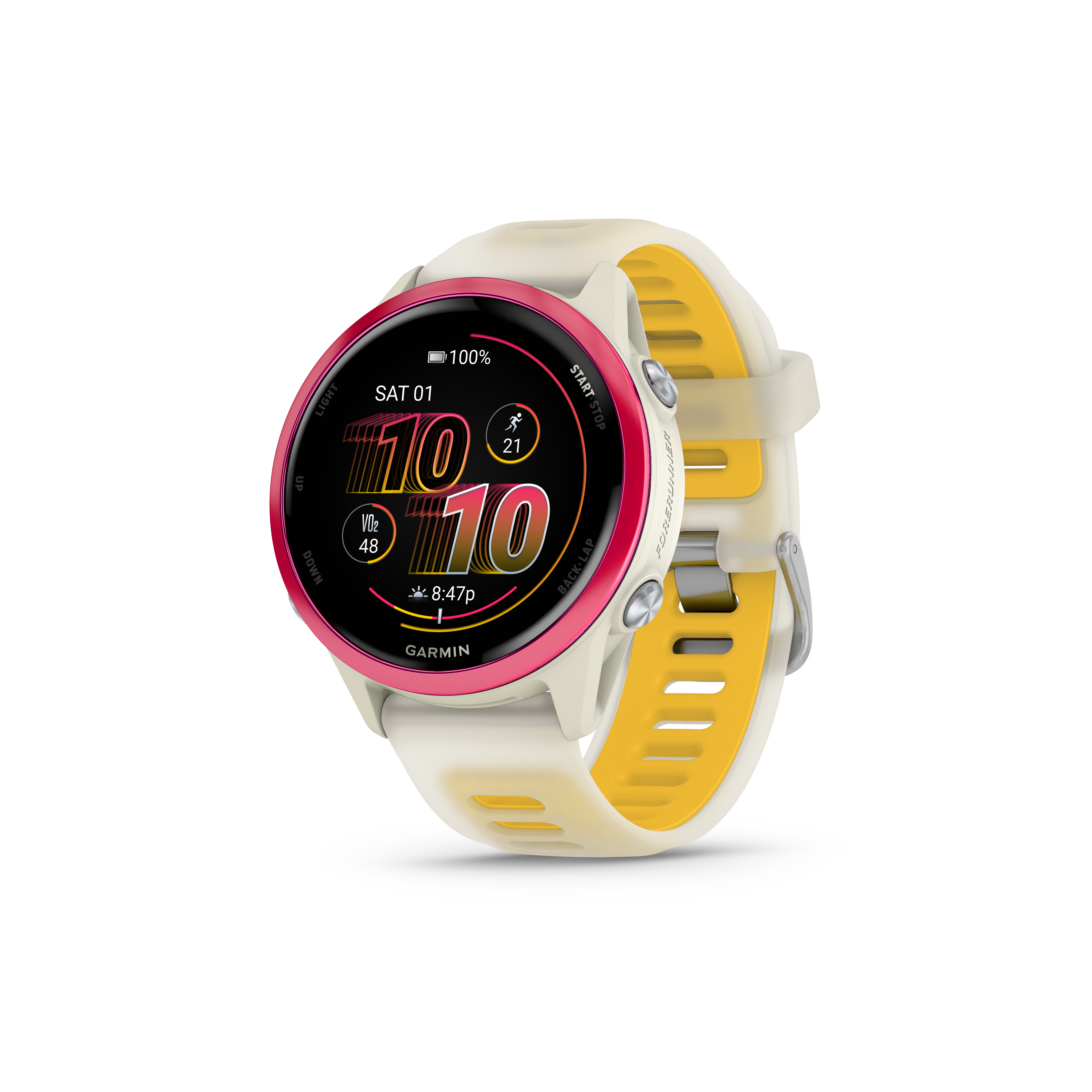 Garmin Forerunner 570 hueso/mango/frambuesa 42mm