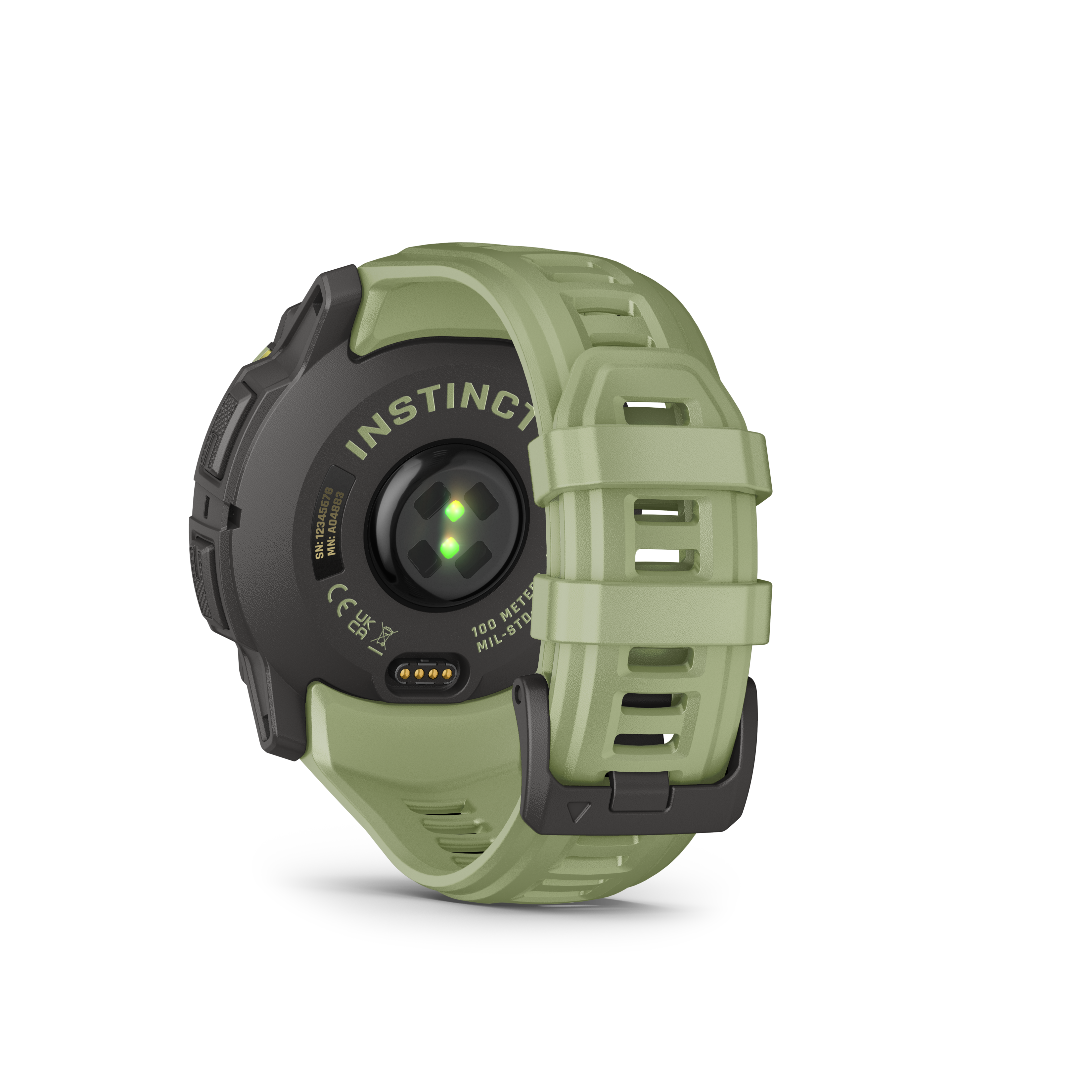 Garmin Instinct® 3 – 50 mm, AMOLED Verde helecho con correa en verde helecho
