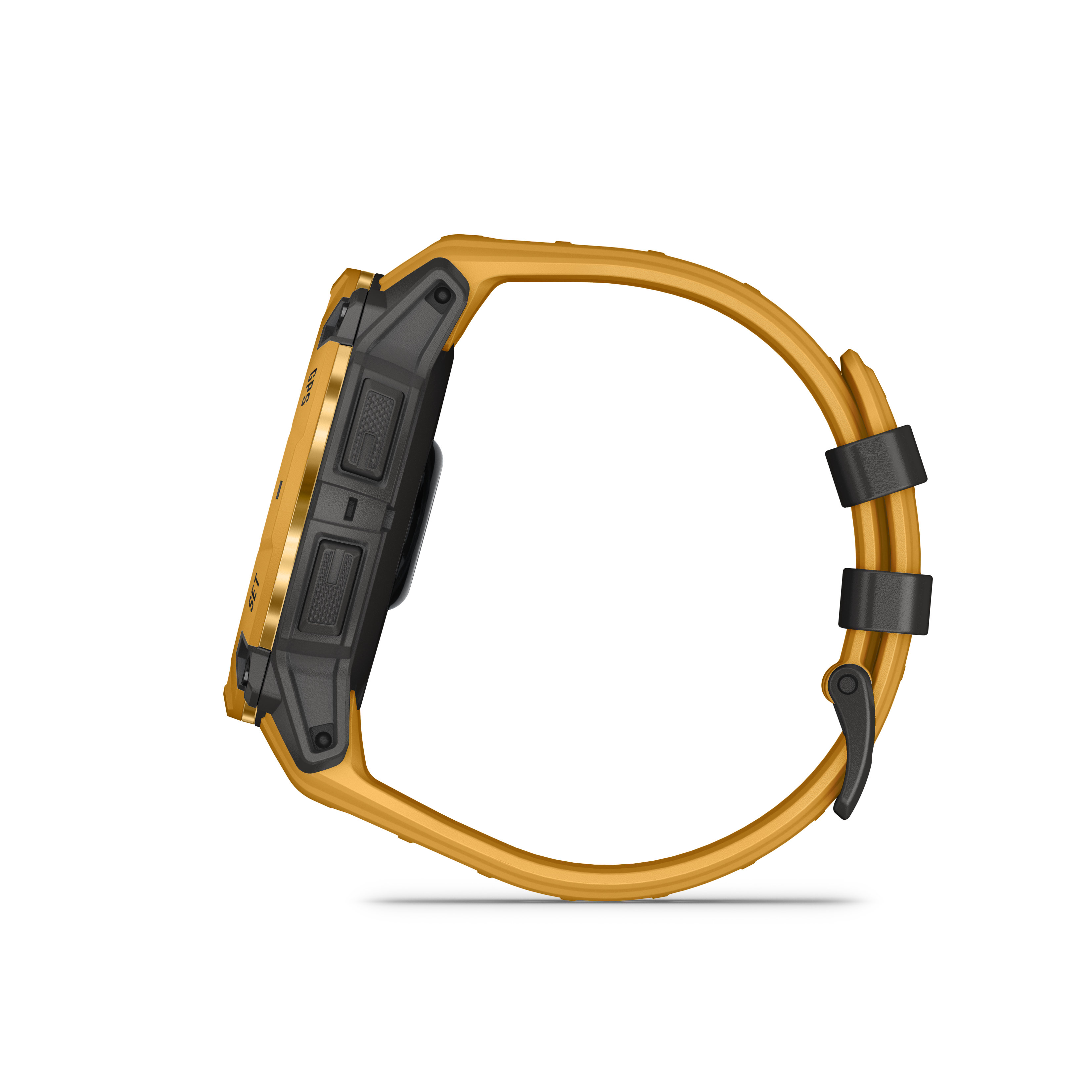 Garmin Instinct® 3 – 50 mm, Solar Amarillo ocre con correa en Amarillo ocre/gris