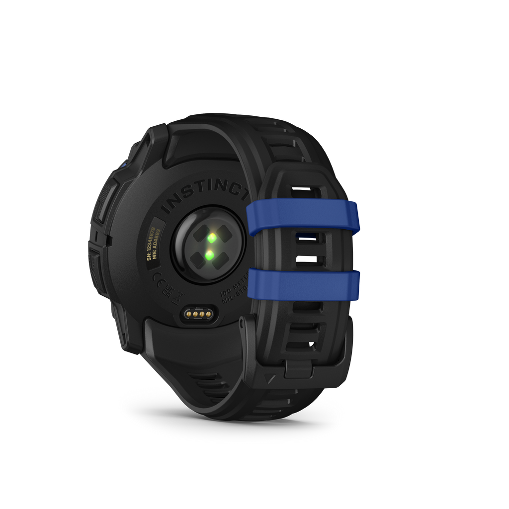 Garmin Instinct 3 – 50 mm, AMOLED Negro con correa de color negro/azul rayo