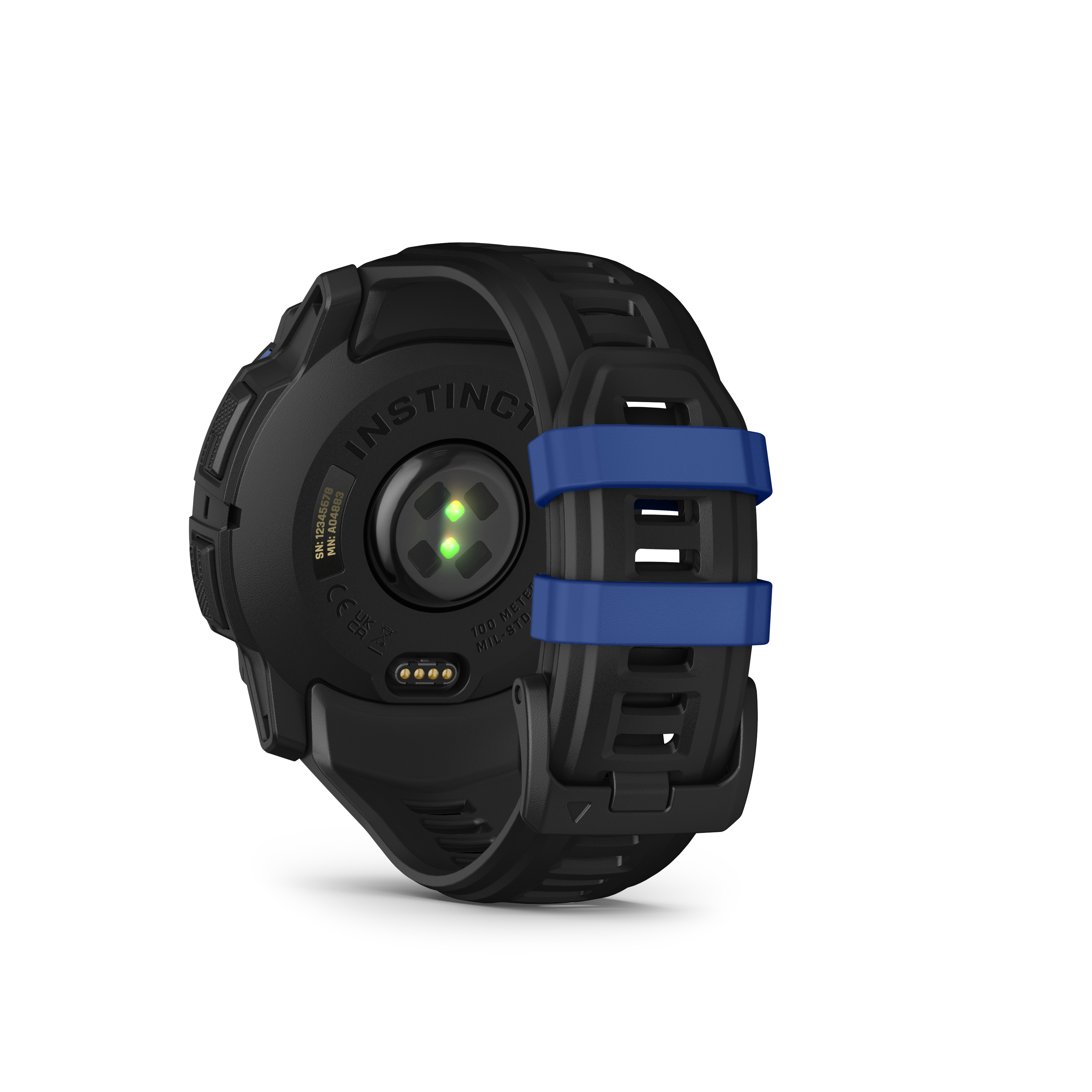 Garmin Instinct 3 – 50 mm, AMOLED Negro con correa de color negro/azul rayo